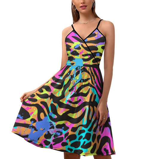 Women's Leopard Print Sun Dress
