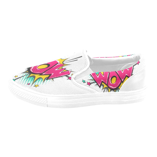 Wow Comic Book Slip-on Shoes
