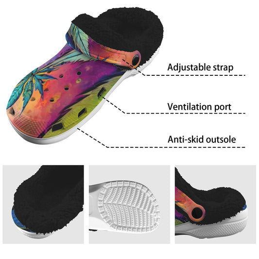 Mary JanePrint Fleece Lined Adults Clogs