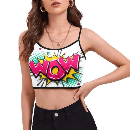 Women's Comic Book Spaghetti Strap Crop Top