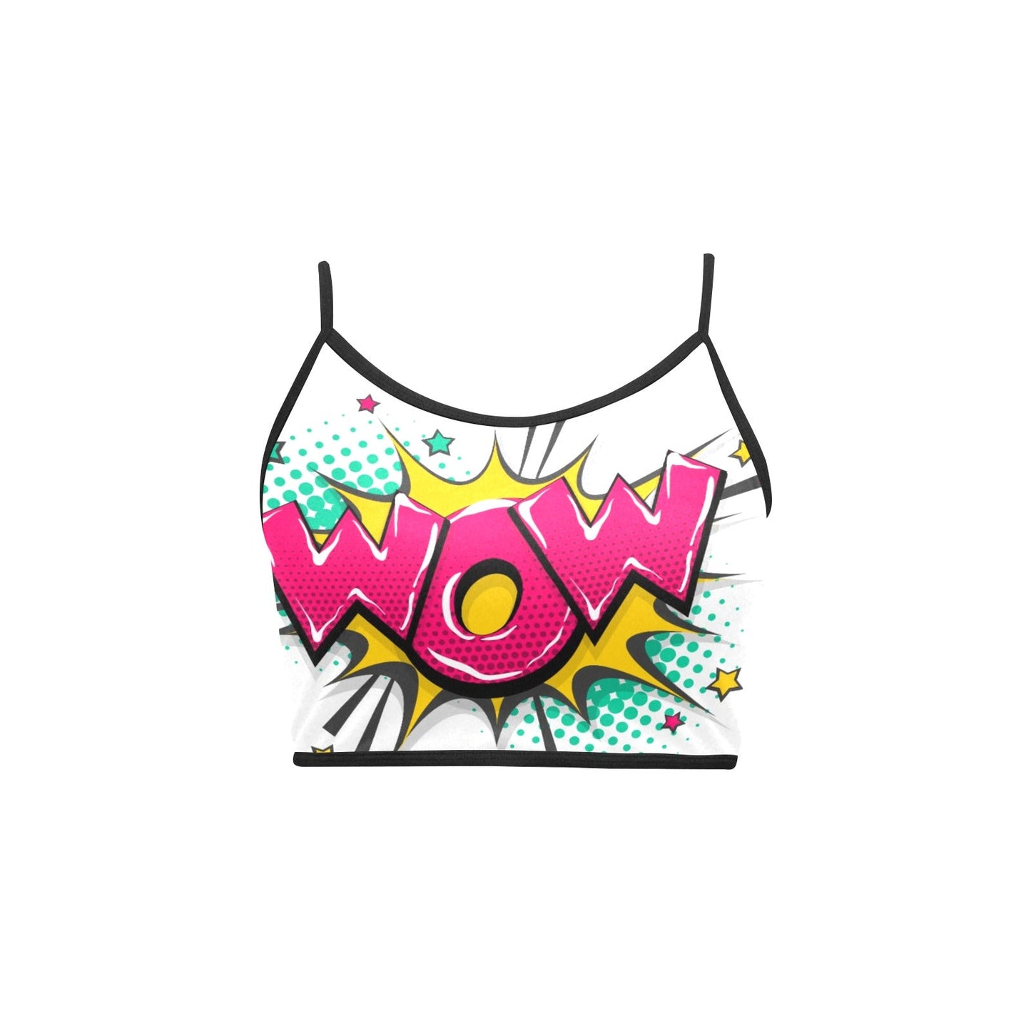 Women's Comic Book Spaghetti Strap Crop Top