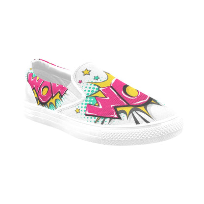 Wow Comic Book Slip-on Shoes