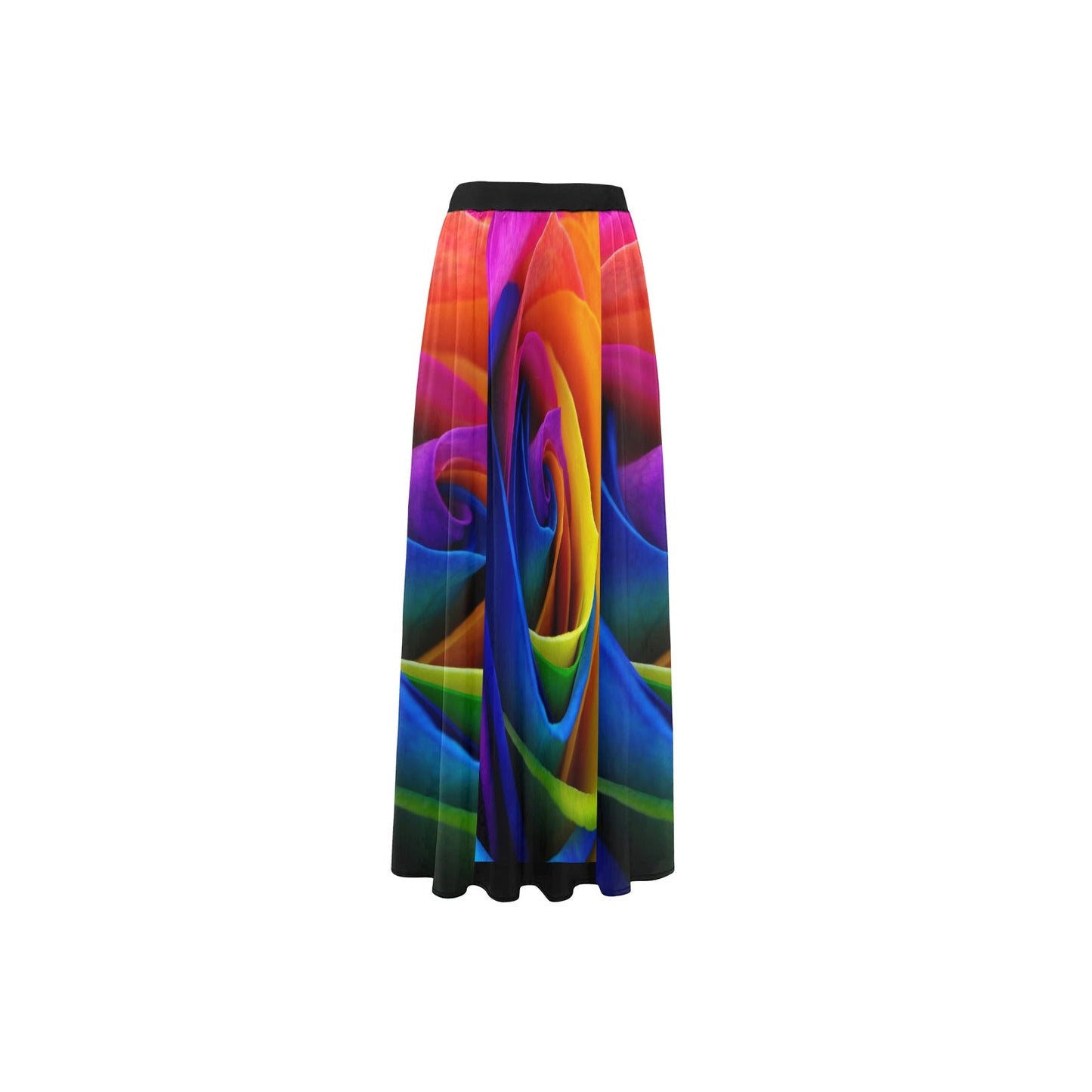 Women's High Slit Rose Skirt