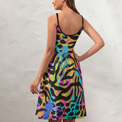 Women's Leopard Print Sun Dress