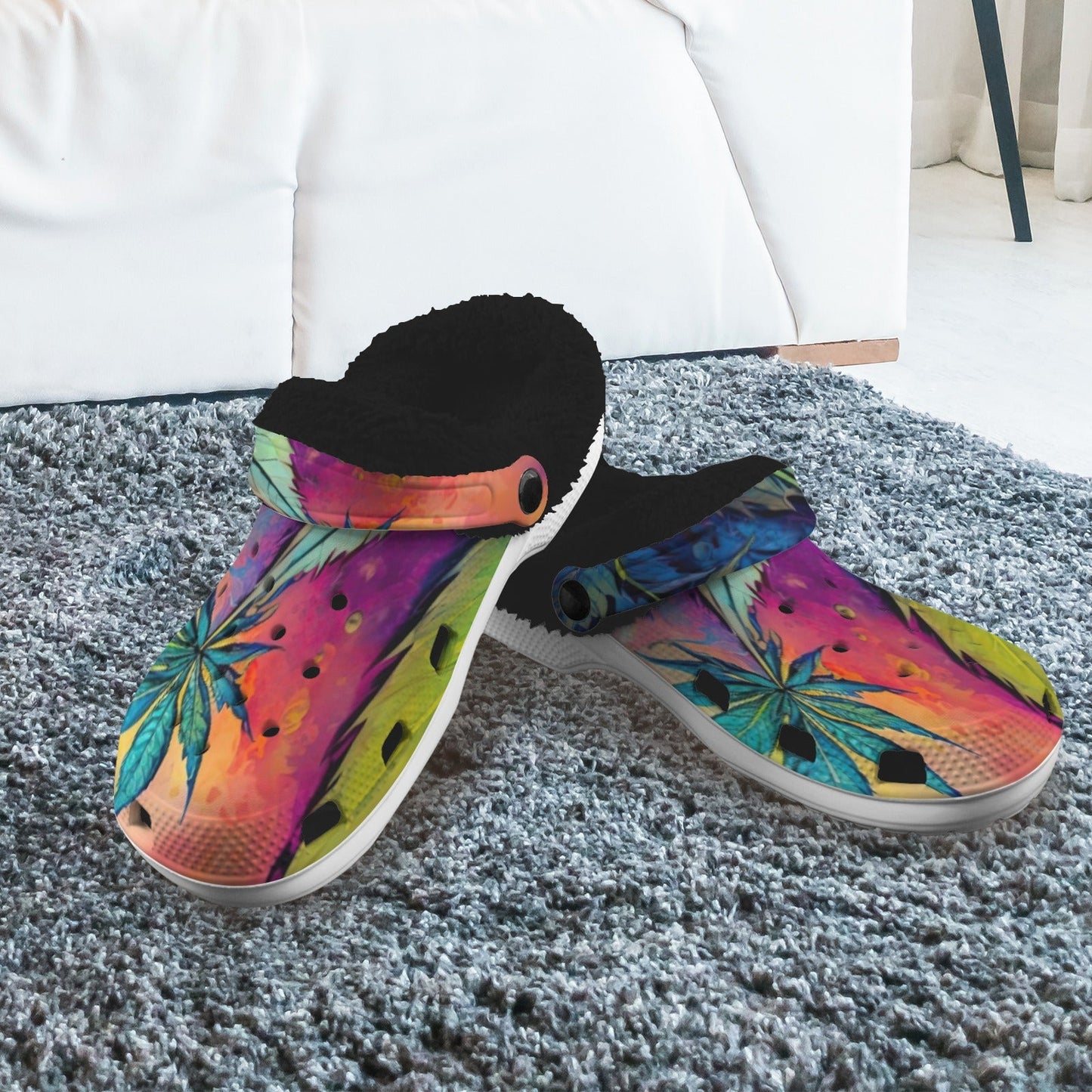 Mary JanePrint Fleece Lined Adults Clogs