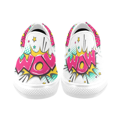 Wow Comic Book Slip-on Shoes