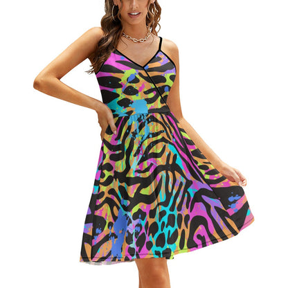 Women's Leopard Print Sun Dress